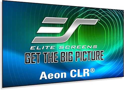 Elite Screens Aeon CLR Series 123 pulgadas 169 pantalla de proyector de marco fijo que rechaza la luz ambiental sin bordes material de proyección de