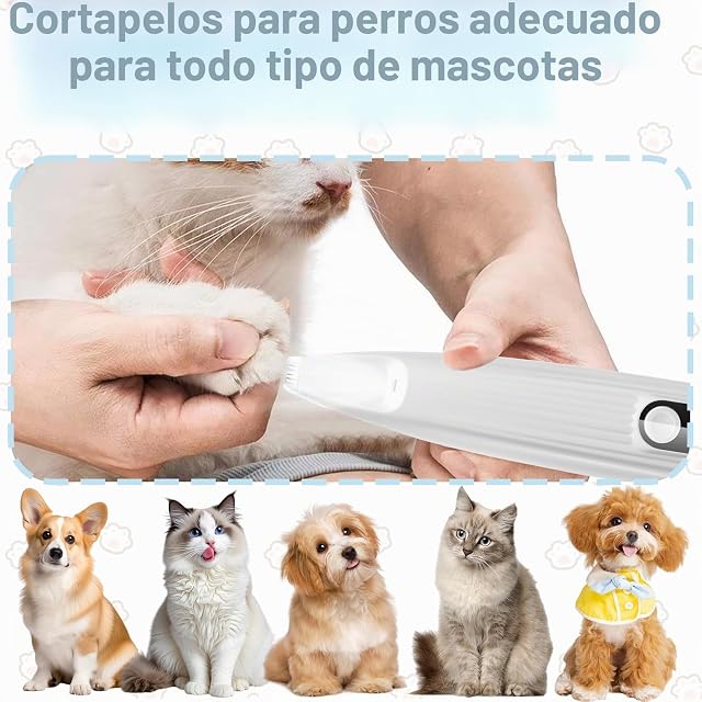 Foto 3 de 7 de Cortapelos para Mascotas con Luz LED, Cortadora Silenciosa