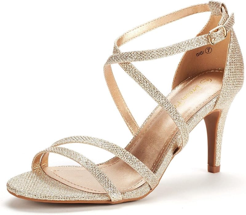 DREAM PAIRS Women's Fashion Stilettos Open Toe Pump Heel Sandals