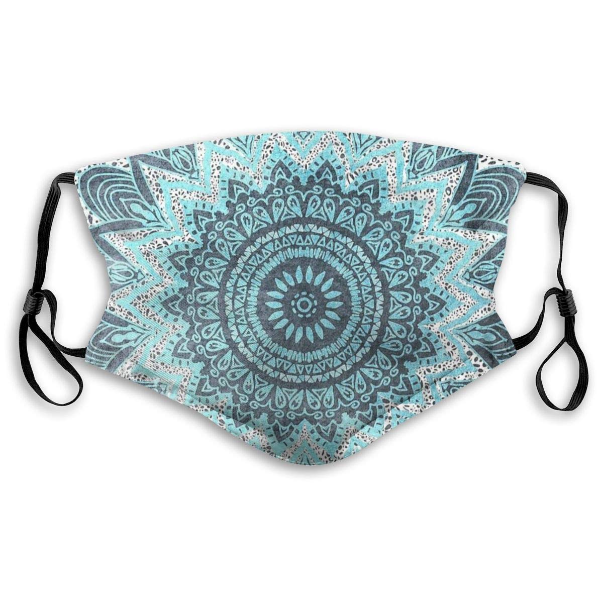 Bohochic Mandala In Blue Women Men Adjustable Earloop Face Ma-sk Reusable Protection Ma-sk With Filter Anti-dust Mouth Ma-sk,Safety Ma-sk Anti-smog PM2.5 Ma-sk