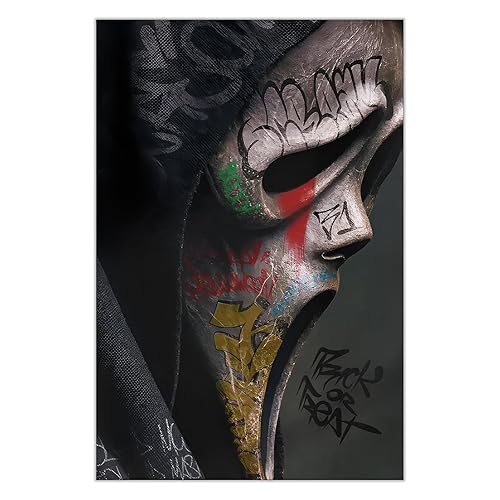 Vintage Halloween Canvas Poster Horror Scream Ghost Wall Art Dark