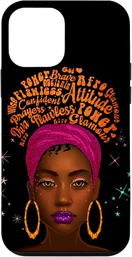 Miniatura 10 de iPhone 11 - Funda de melanina para mujer color negro color marrón para niñas y mujeres