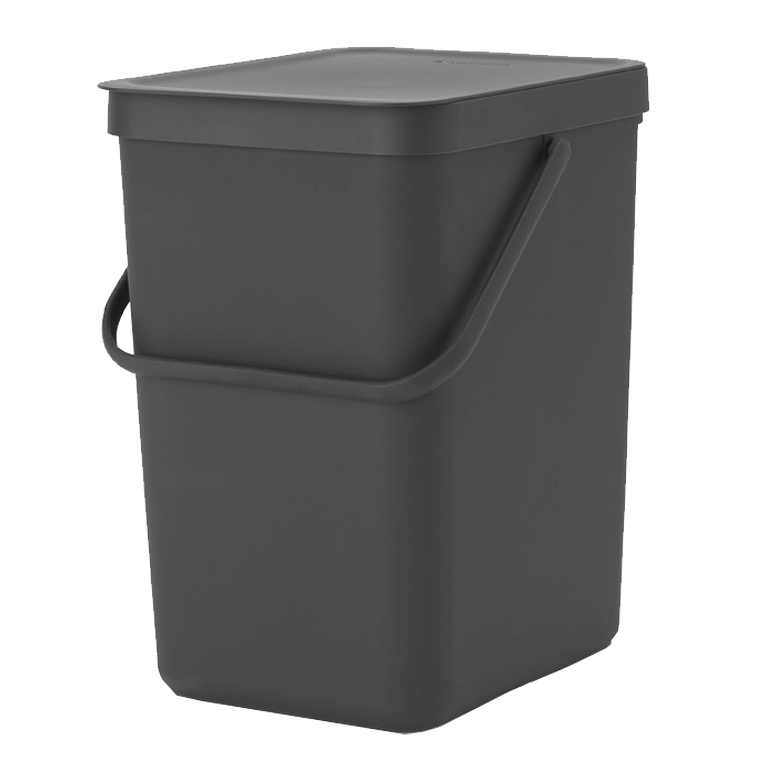 All-Green Grey Sort & Go Kitchen Waste/Recycling Bin - 25L - - With Composting Guide Large