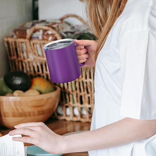 Miniatura 4 de YOUKE OLA Paquete de 16 tazas de café aisladas de acero inoxidable a granel con asa y tapas, taza de viaje de doble pared aislada al vacío de 12