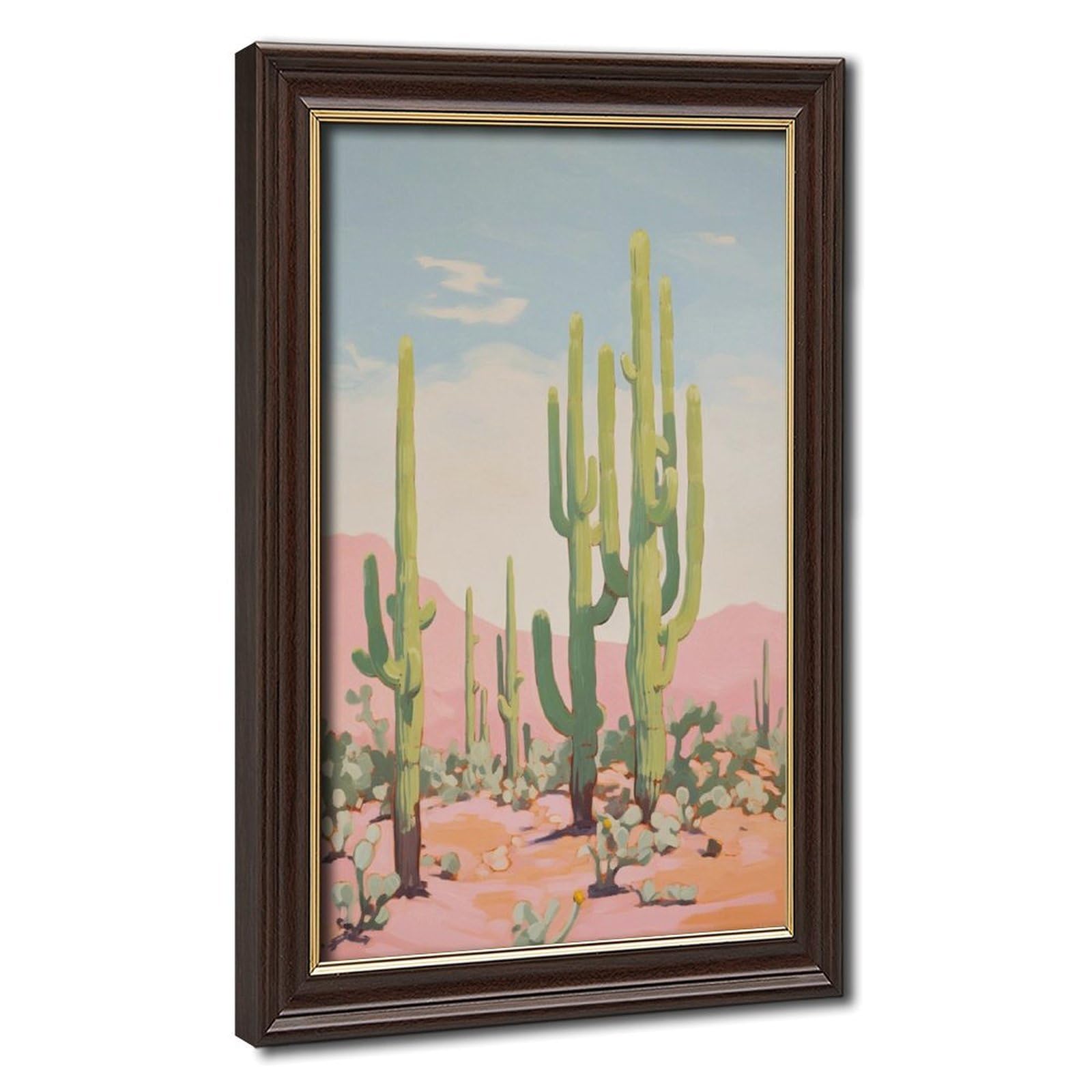 Bareronor Southwest Desert Cactus Canvas Poster Bedroom Decor Landscape Office Room Decor Gift 20" L X 30" W