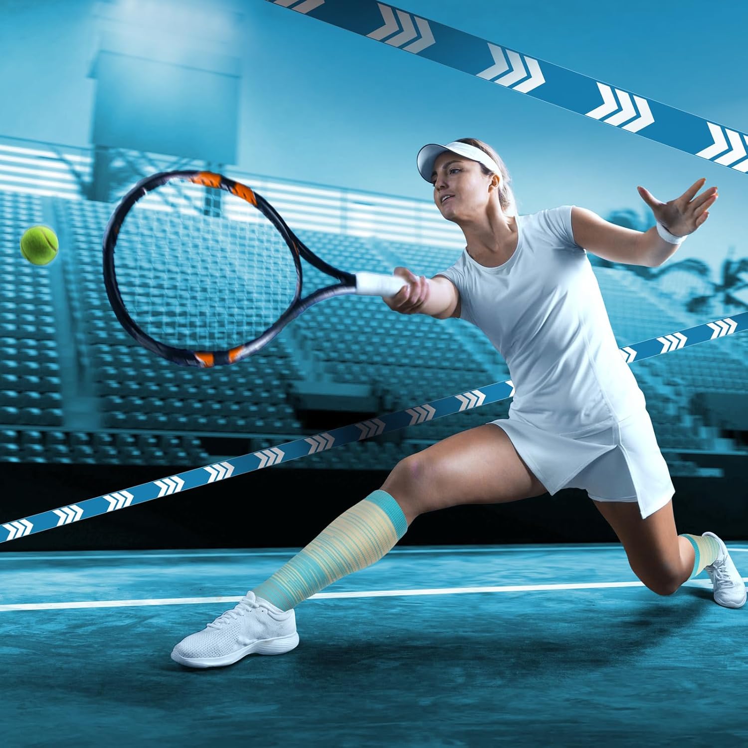 Open Toe Compression Socks Women & Men-3 Pairs 20-30 mmHg Knee High Stockings for Circulation Support - Image 4