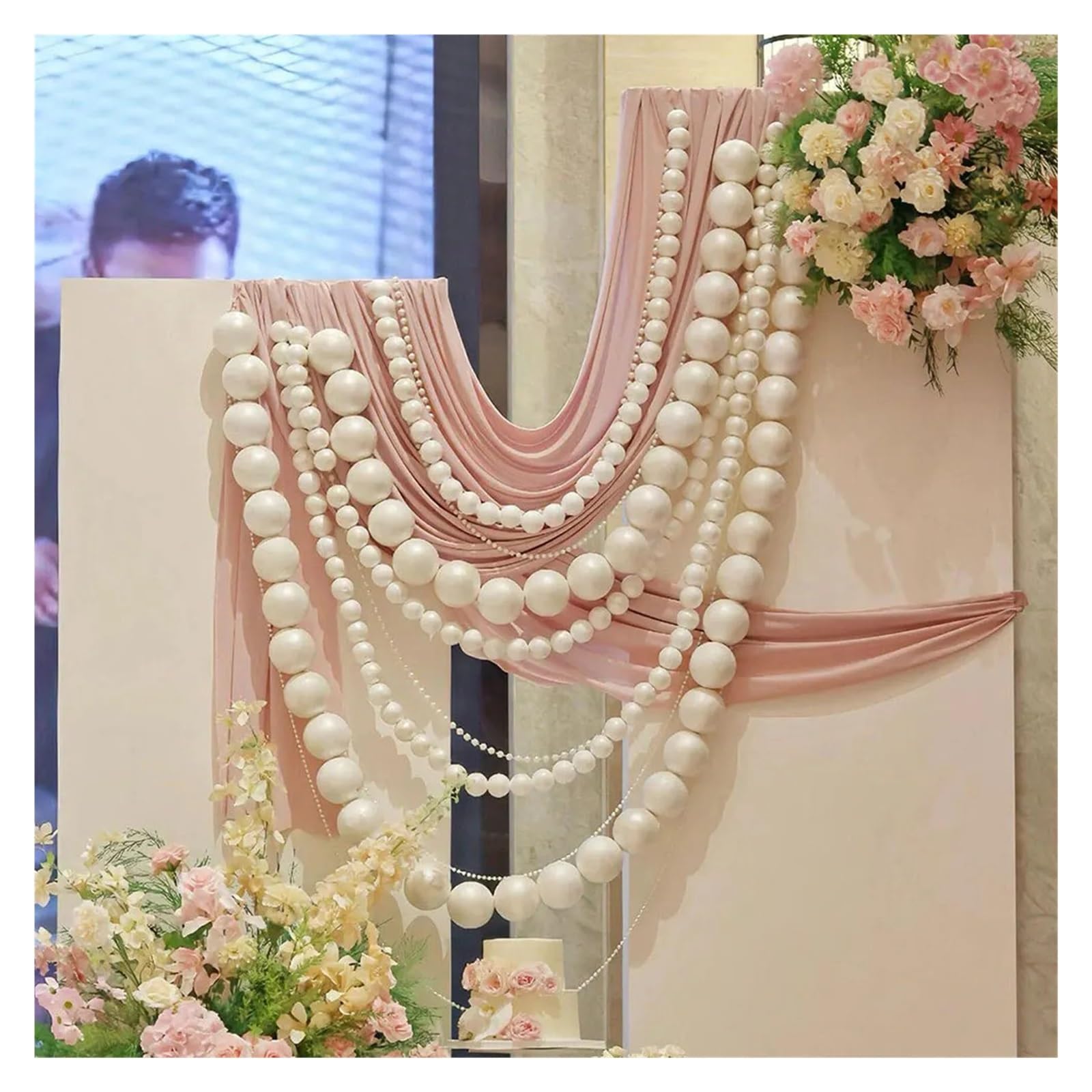 Colgantes hilo perlas Guirnalda DIY Hebras de imitación