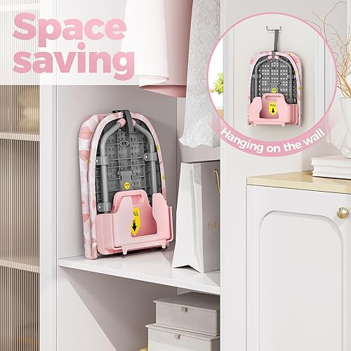 Miniatura 6 de APEXCHASER Tabla de planchar pequeña con soporte de hierro, tabla de planchar compacta con pies antideslizantes, tabla de planchar portátil con