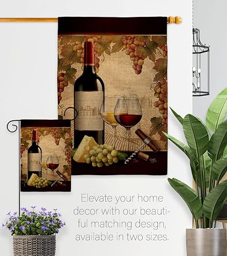 Miniatura 8 de Breeze Decor Paquete de bandera de arpillera para bodega, bebidas, vino, bebida, frutas, queso, sangría, rosa blanca, roja, postre, brillante,