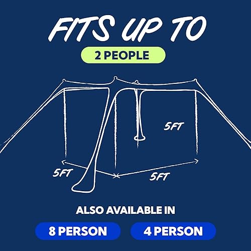Vista 7 de Sun Ninja Tienda de campaña de playa, refugio solar UPF50+ - Toldo de playa fácil de desplegar - Sombra al aire libre para viajes de campamento