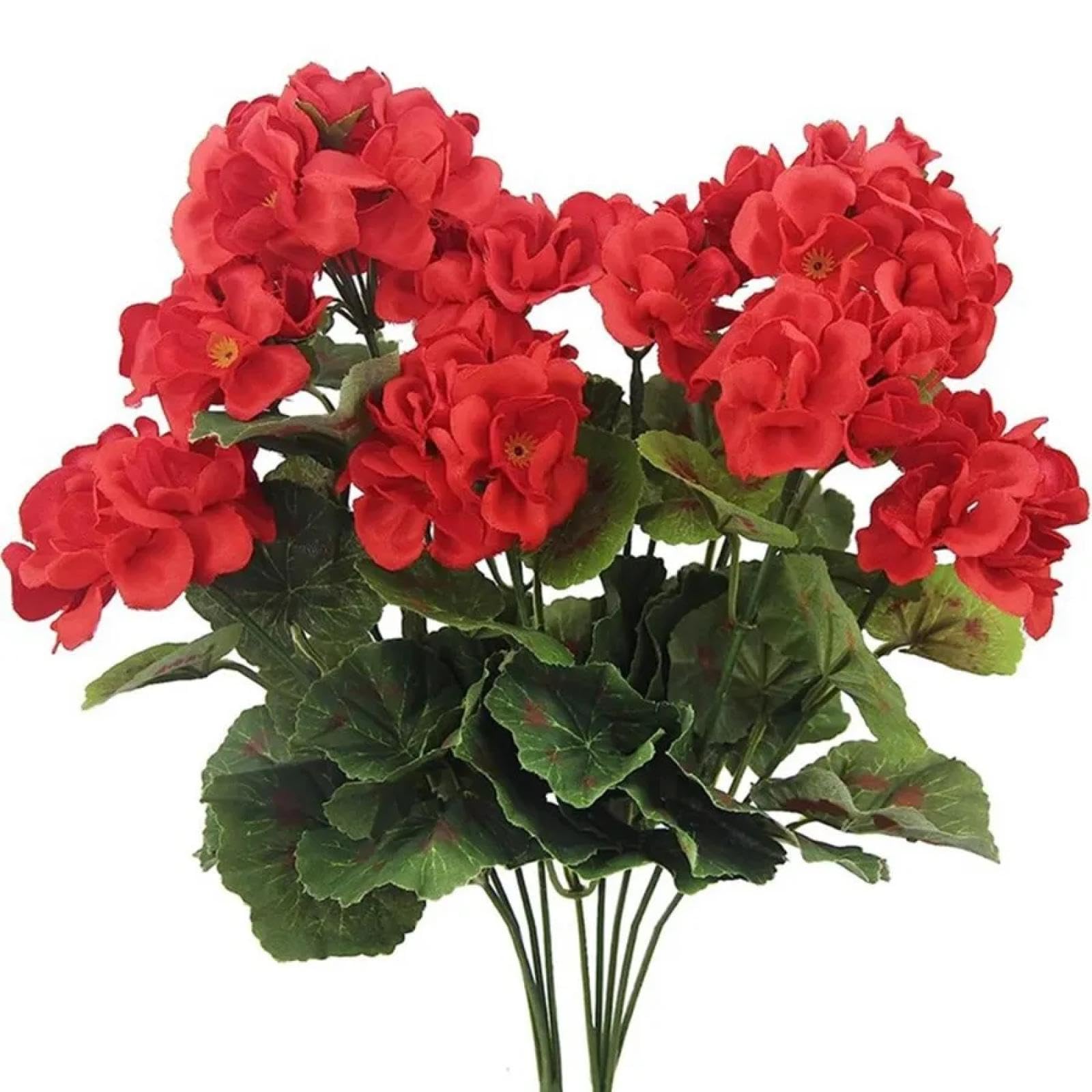 Décoration florale maison avec plantes artificielles de bégonia rouge pour vase