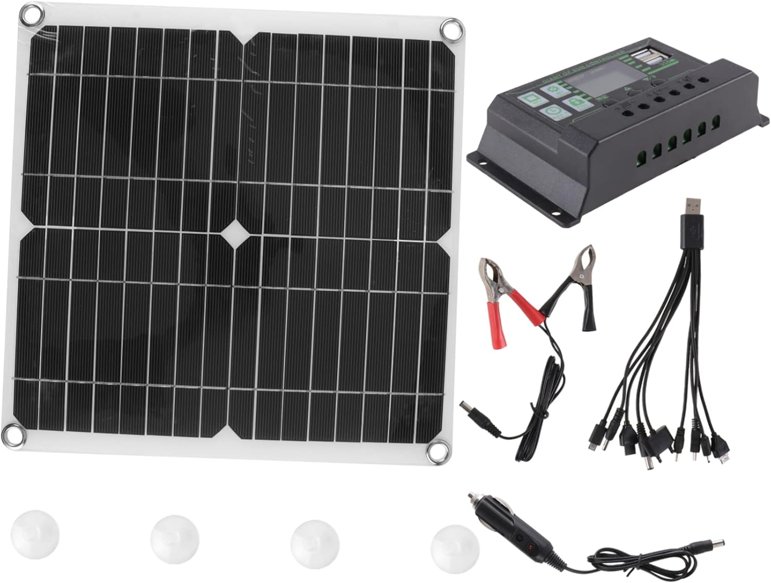 Monocrystalline Solar Panel Kit Lightweight Efficient Solar Charger for for Camping Hiking and Emergency Power Needs