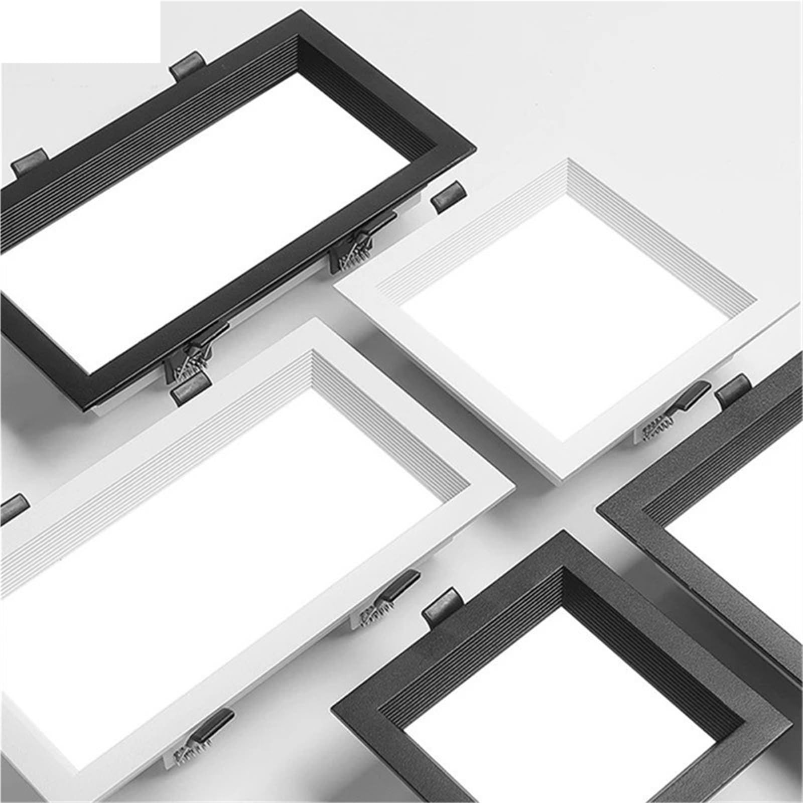 Foco empotrable cuadrado LED ultrafino de doble cabezal y 18W en luz blanca 6000K
