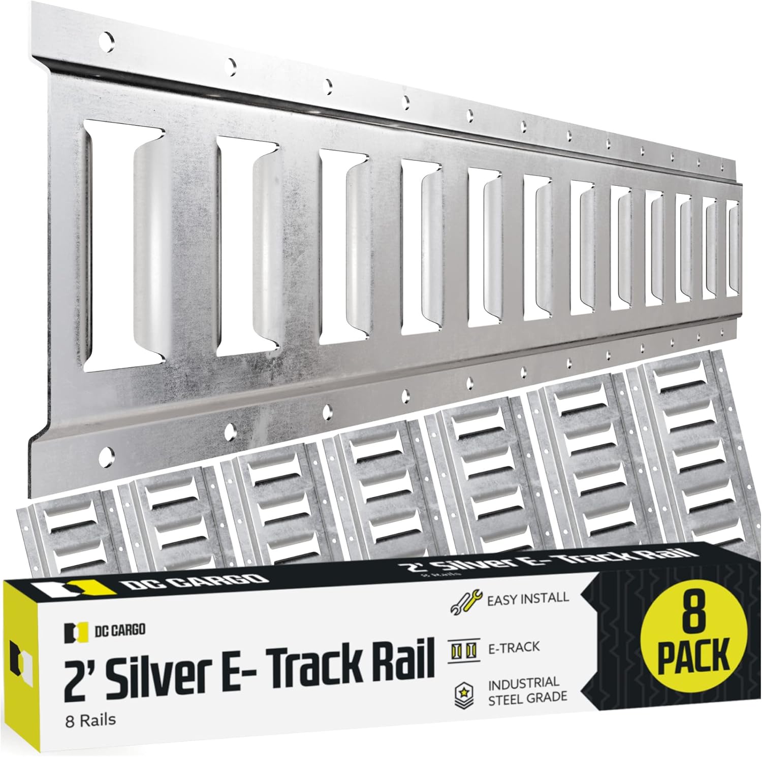 E Track Rail Kit 2 Ft 8-Pack – Outdoor Galvanized Steel