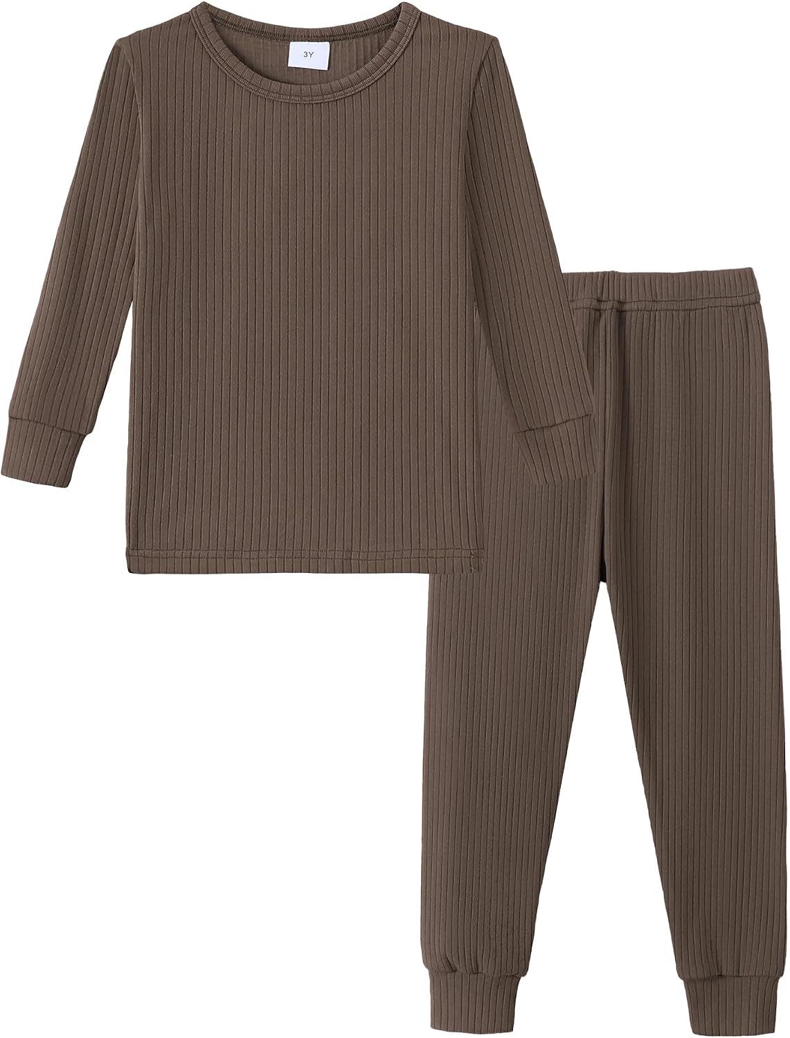 Mikrdoo Toddler Boys 2-Piece PJ Set, Soft Stretchy Long Sleeve Pajama 12M-5T