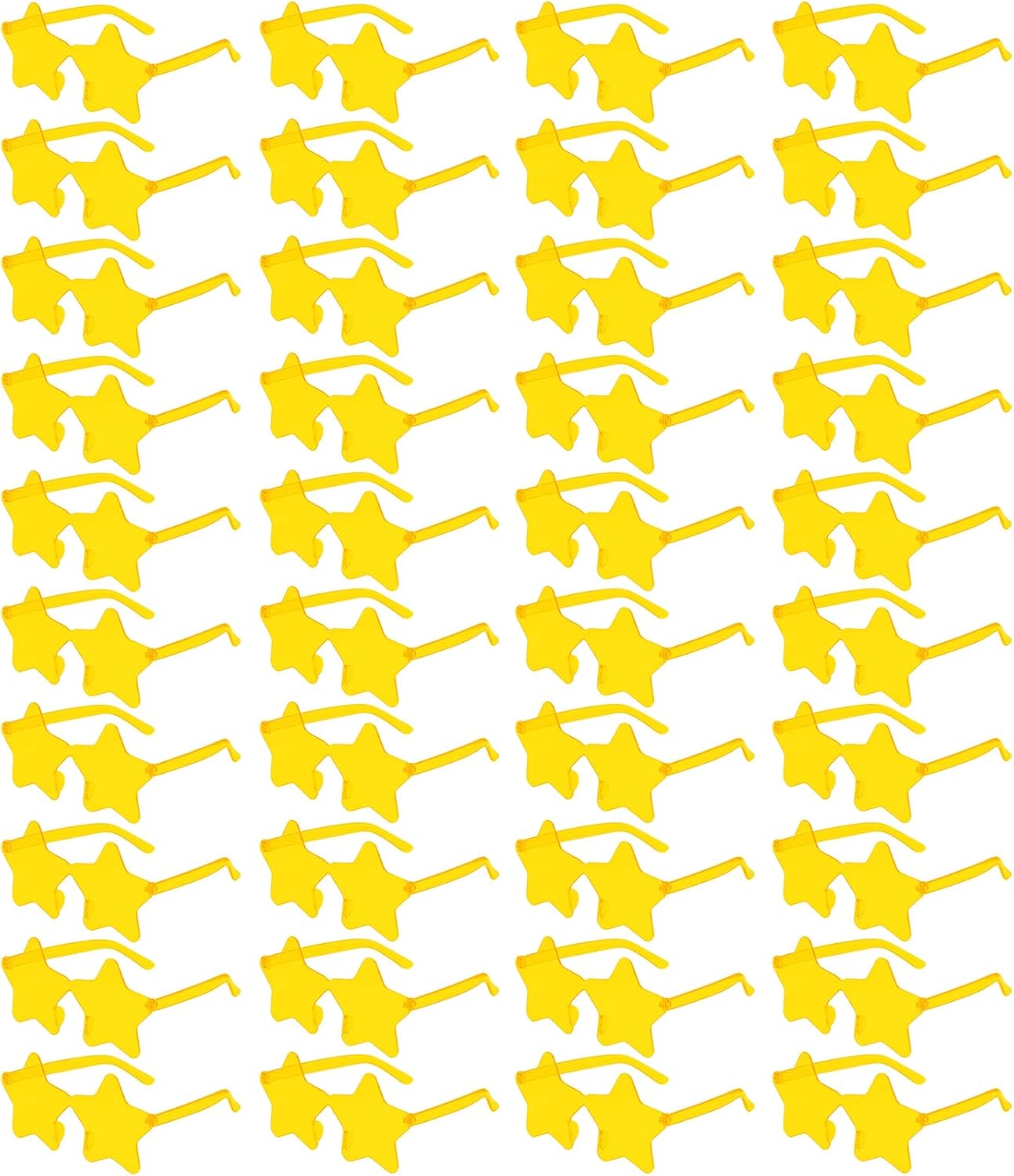 40 Pairs Rimless Star Sunglasses Bulk Wholesale Transparent Candy Color Star Glasses for Women Men Party Favors