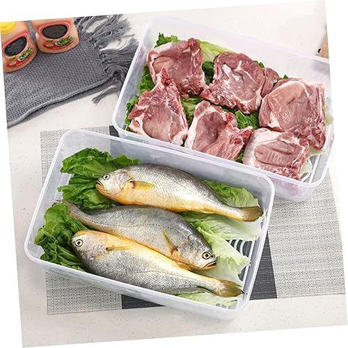 Miniatura 4 de BESTonZON Caja de almacenamiento multifuncional para alimentos crujientes, caja de almacenamiento multifuncional con tapa, caja de almacenamiento de