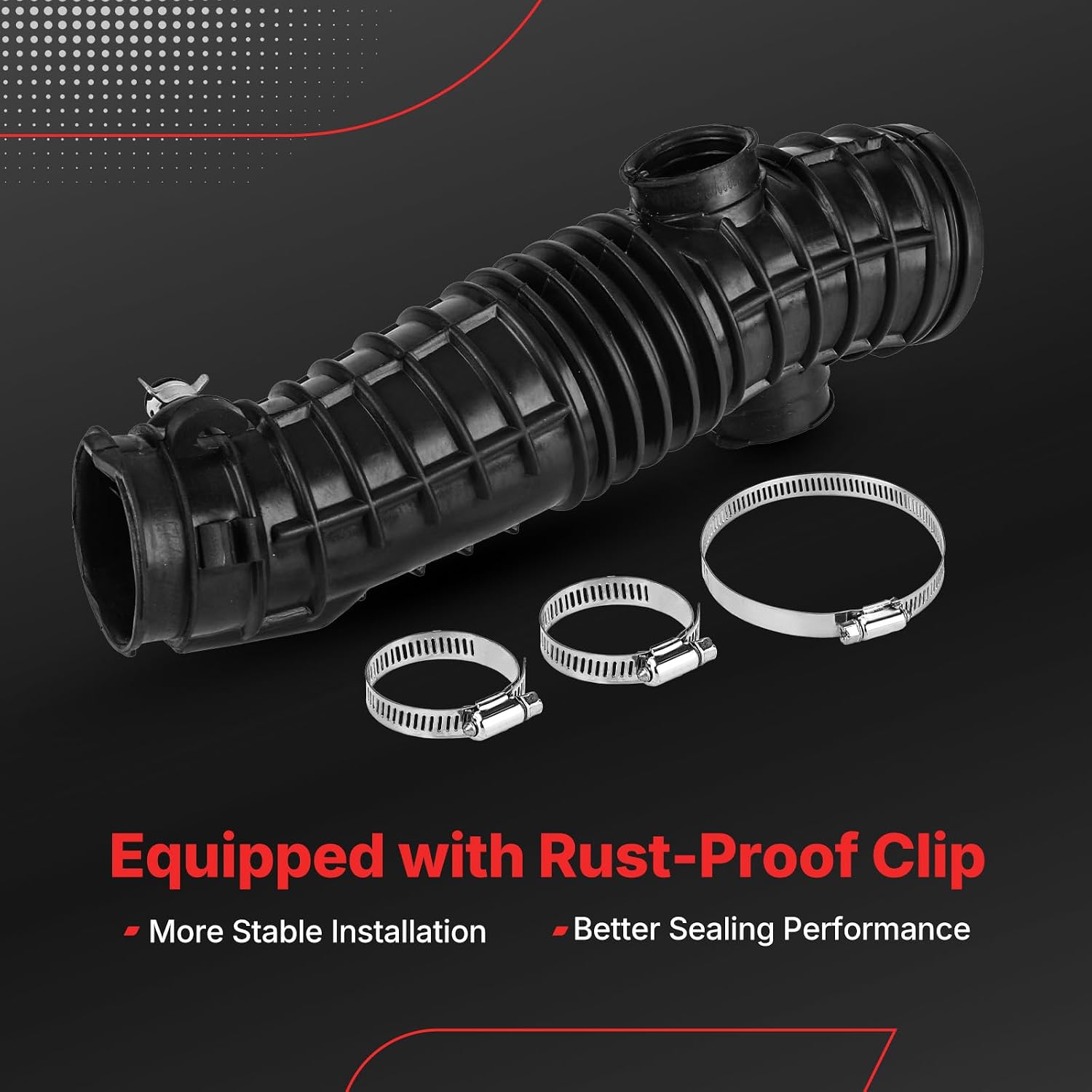 17228-RYP-A00 Air Intake Hose Tube with Clamps for 2006 2007 2008 Honda Pilot 3.5L