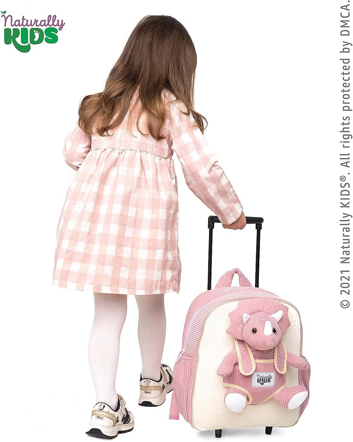 Toddler Luggage for Girls w Dinosaur Toys, Kids Rolling Backpack Girls, Toddler Suitcase, Gifts for 3 4 5 6 Year Old - Image 7