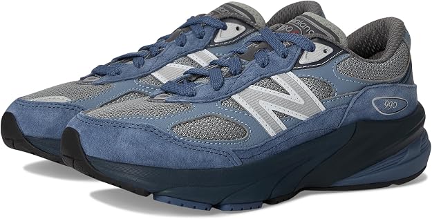 Amazon | New Balance キッズ 990 V6 レースアップスニーカー, Grey