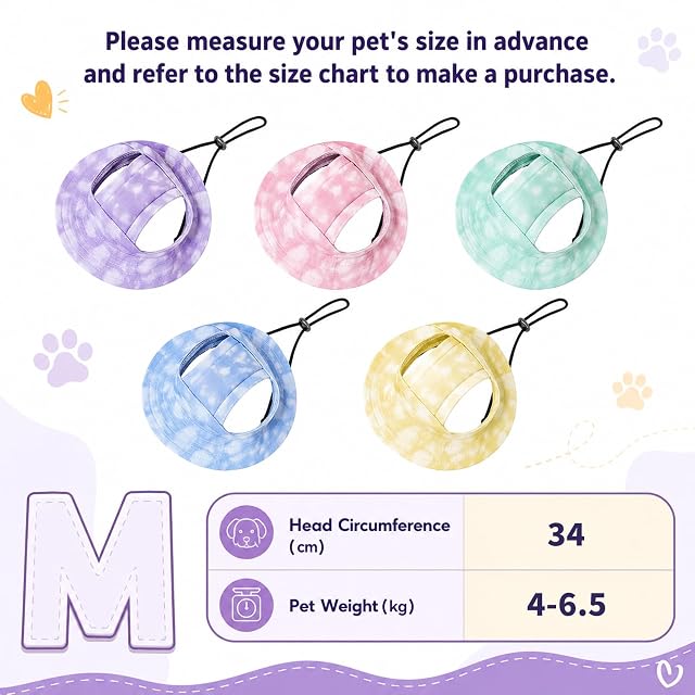 Foto 2 de 7 de ZhouWei 5 Piezas Sombrero de Sol Perro, Talla M Diseñado una Silueta Estilo
