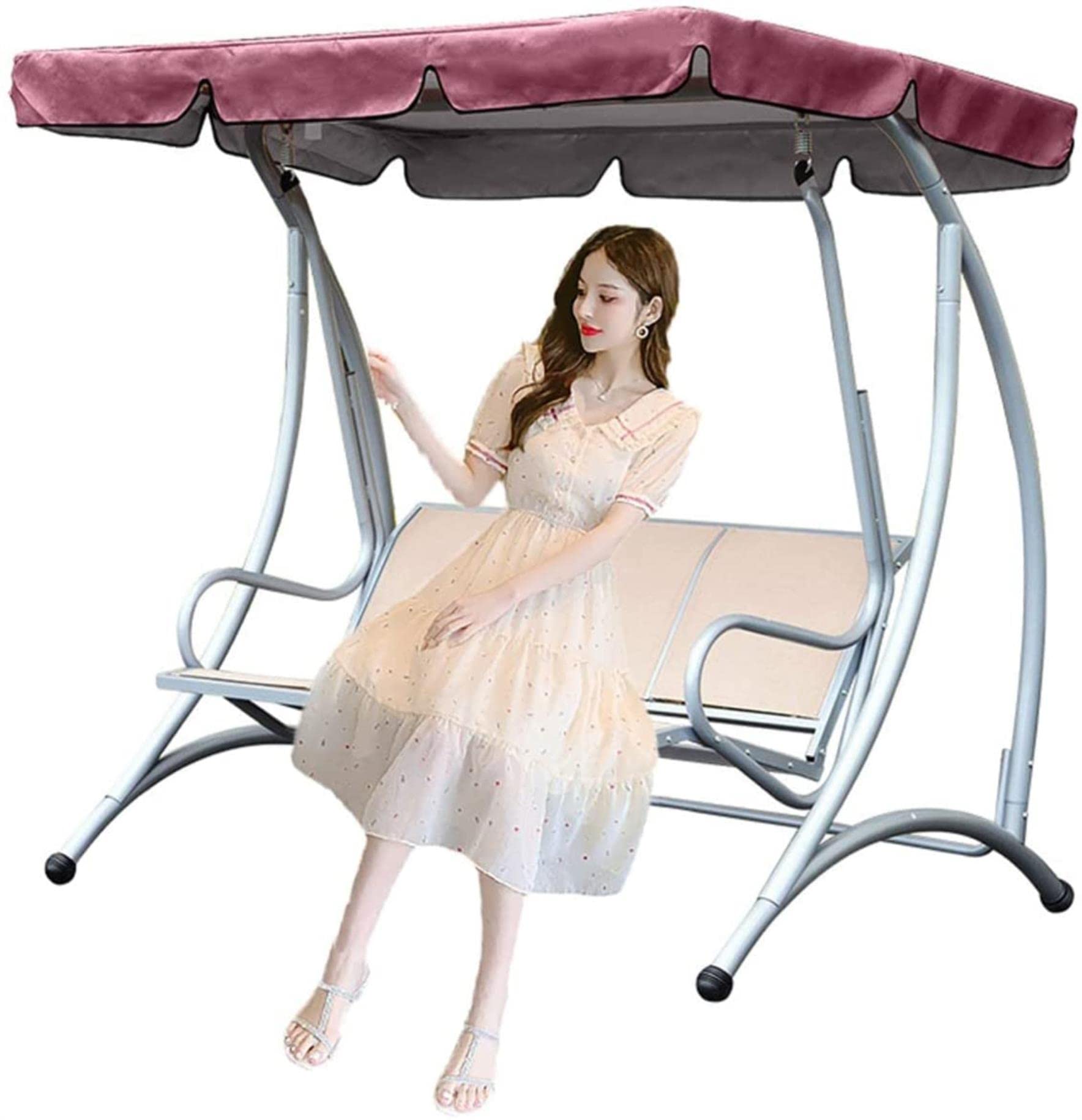 Couvercle de remplacement pour canopée swing de jardin patio 2 ou 3 places