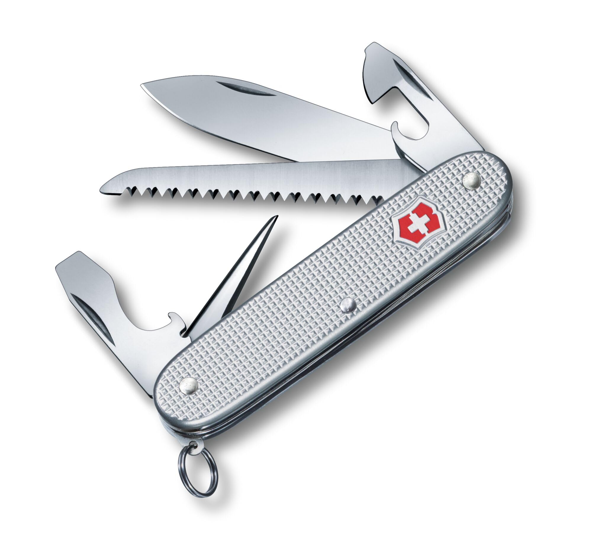 Victorinox Farmer Silver Alox - Swiss Army Pocket Knife 93 mm - 9 Tools