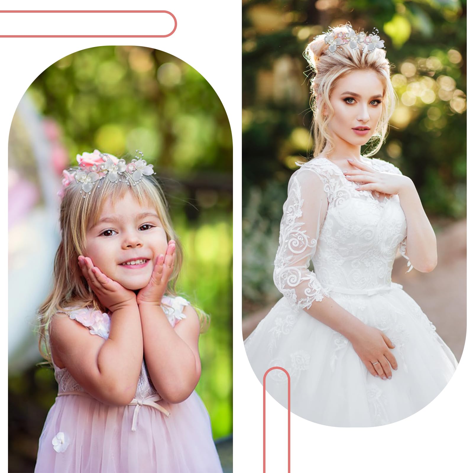 Amazon.com : Paderison Pink Flower Girl Headband Princess 