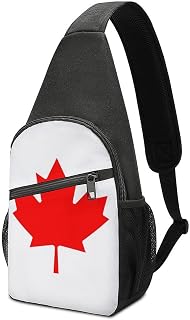 Multipurpose Crossbody Shoulder Bag Canadian Canada Flag Travel Hiking Daypack Trendy Casual Cross Body Bag Fanny Pack
