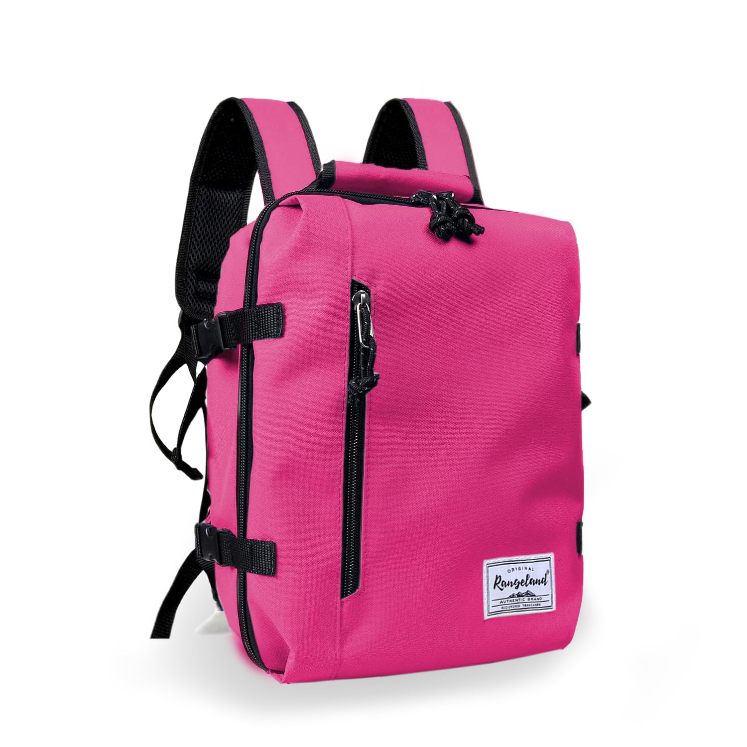 Rangeland Kids Travel Backpack for Ages 3-6 | Lightweight Suitcase Style Carry-On | 10L Weekender with Tablet Sleeve & Chest Strap | Raspberry