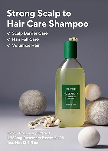 Miniatura 5 de AROMATICA Rosemary - Set de regalo para el cuidado del cabello, champú para el crecimiento del cabello y protección contra el calor, tratamiento sin