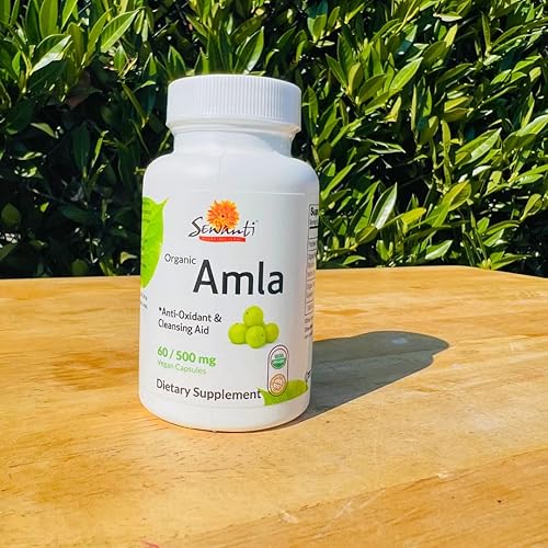 Miniatura 6 de Sewanti Organic Amla Anti oxidante & Cleansing Aid 60 cápsulas veganas de extracto de alta potencia, 500 mg