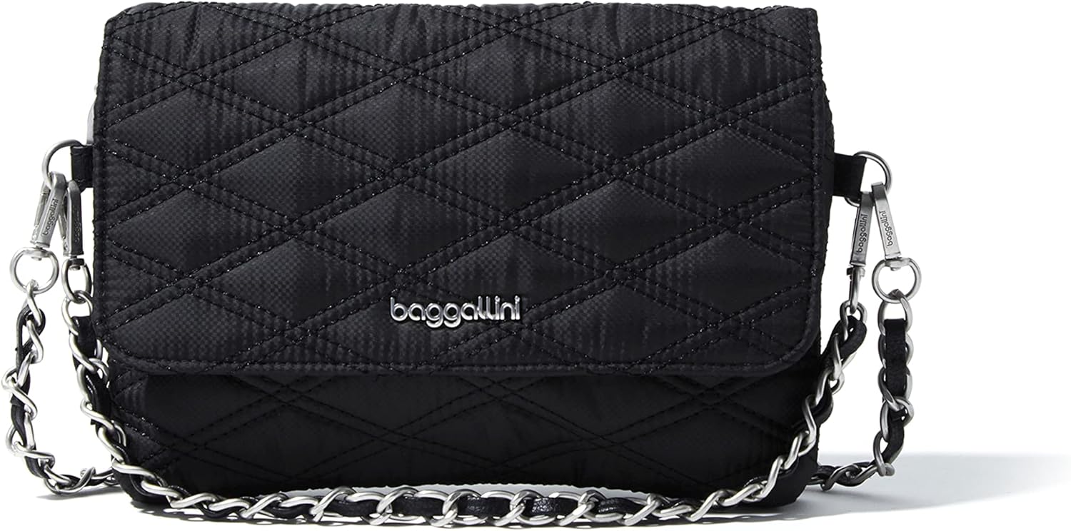 Baggallini Women's Flap Crossbody With Chain