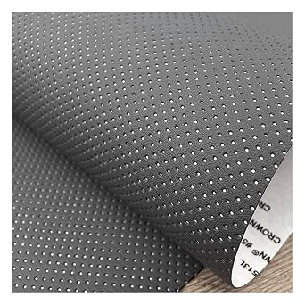Fabric Adhesives Perforated Leather Repair Patch Self-Adhesive, Large Leather Fabric for Couchs Car Seat and Furniture Renovation, Strong Adhesive DIY Leather Repair TapeDark Gray,20x30cm