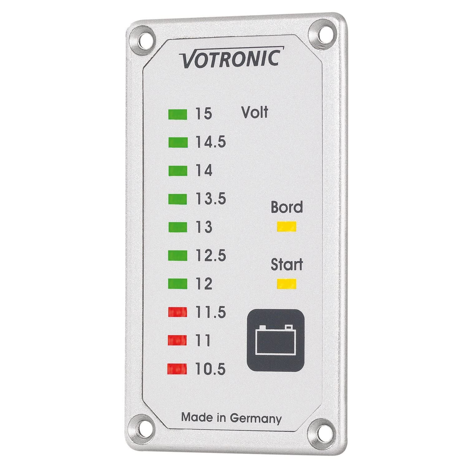 Votronic Duo Akku Tester Anzeigegerät für Wandmontage, Modell 1245