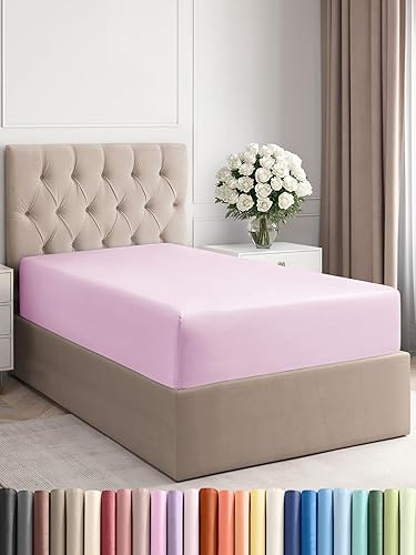 Miniatura 229 de King Fitted Bed Sheet - Bottom Single Fitted Sheet Only - Ultra-Soft Hotel Luxury Bedding w/ 8-16 Inch Deep Pockets - Breathable, Cooling & Wrinkle