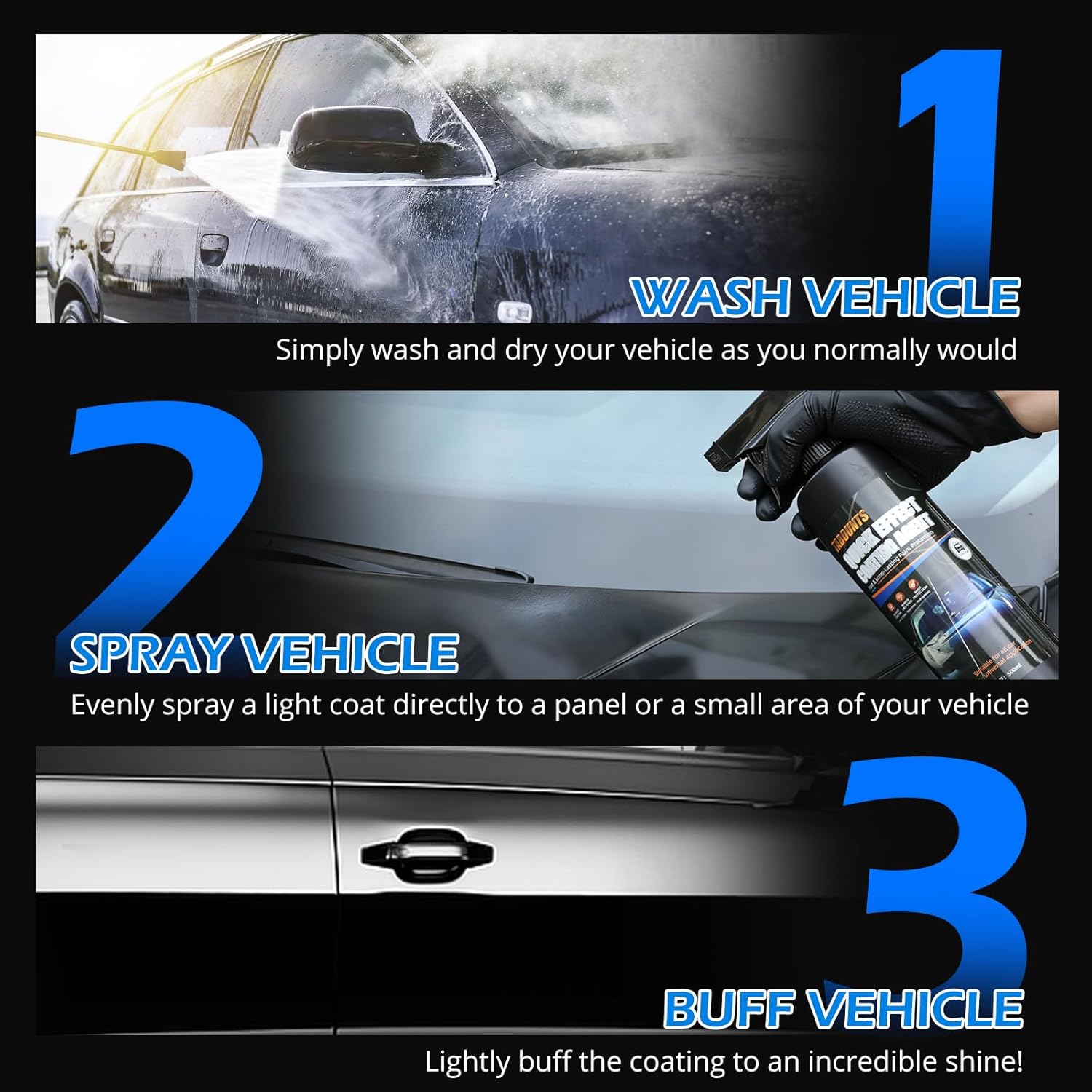 500ml Quick Effect Coating Agent for Car - 2026 Upgrade Car Coating Spray, Scratch Repair, Oil Film Removal,Helps Refresh Exterior Gloss & Reduce Surface Buildup (Silver) - Image 4