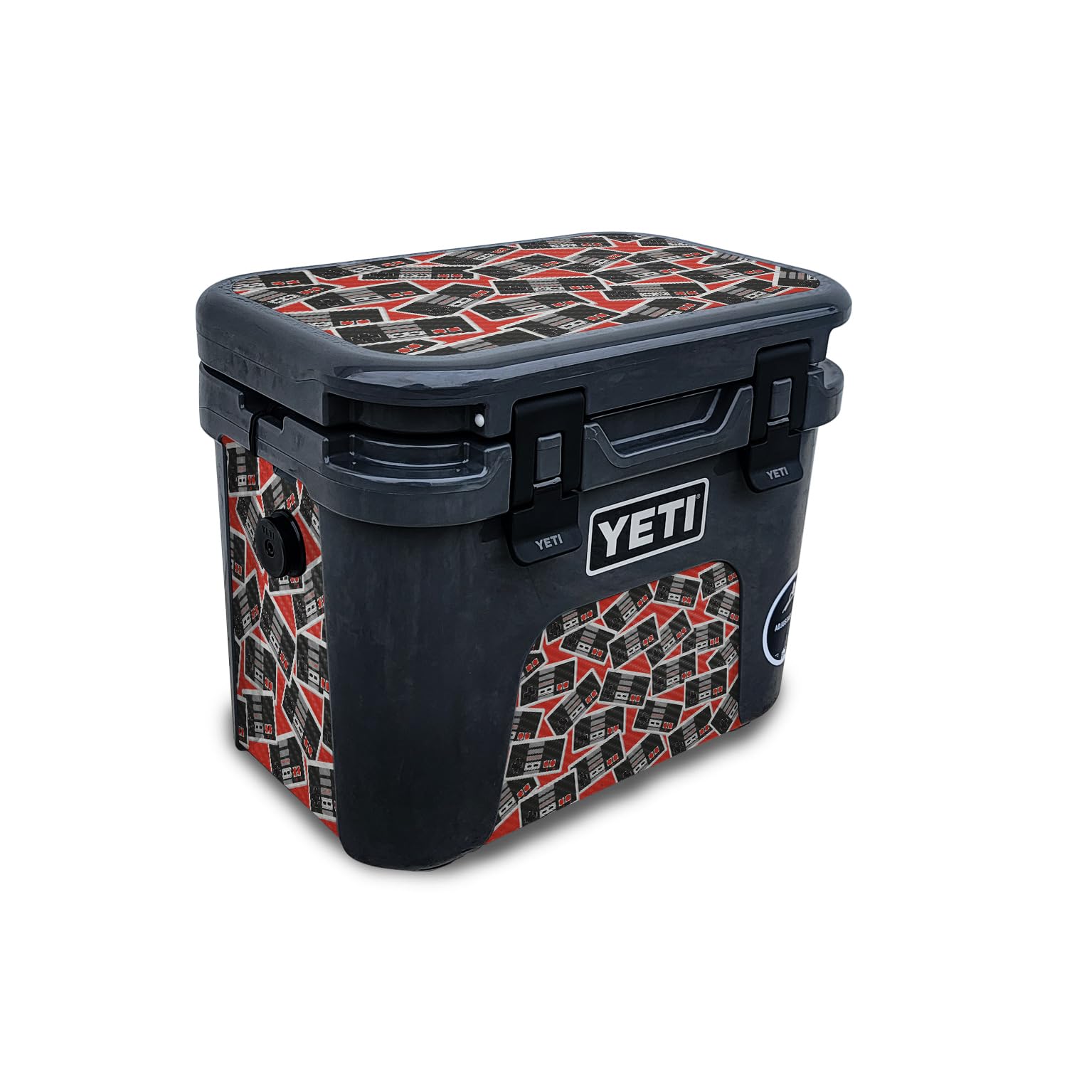 Carbon Fiber Skin Compatible with Yeti Roadie 15 Hard Cooler - Retro Controllers 3 - Premium 3M Vinyl Protective Wrap Decal Cover - Easy to Apply | Crafted in The USA by MightySkins