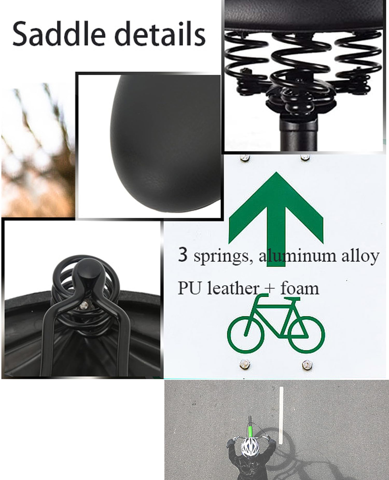 Sella per bicicletta senza naso, cuscino per sedile