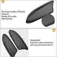 Vista 5 de Compatible con tapas de reposabrazos de panel de puerta Honda Accord 2008-2012, 2 piezas de cubierta de reposabrazos interior frontal de panel