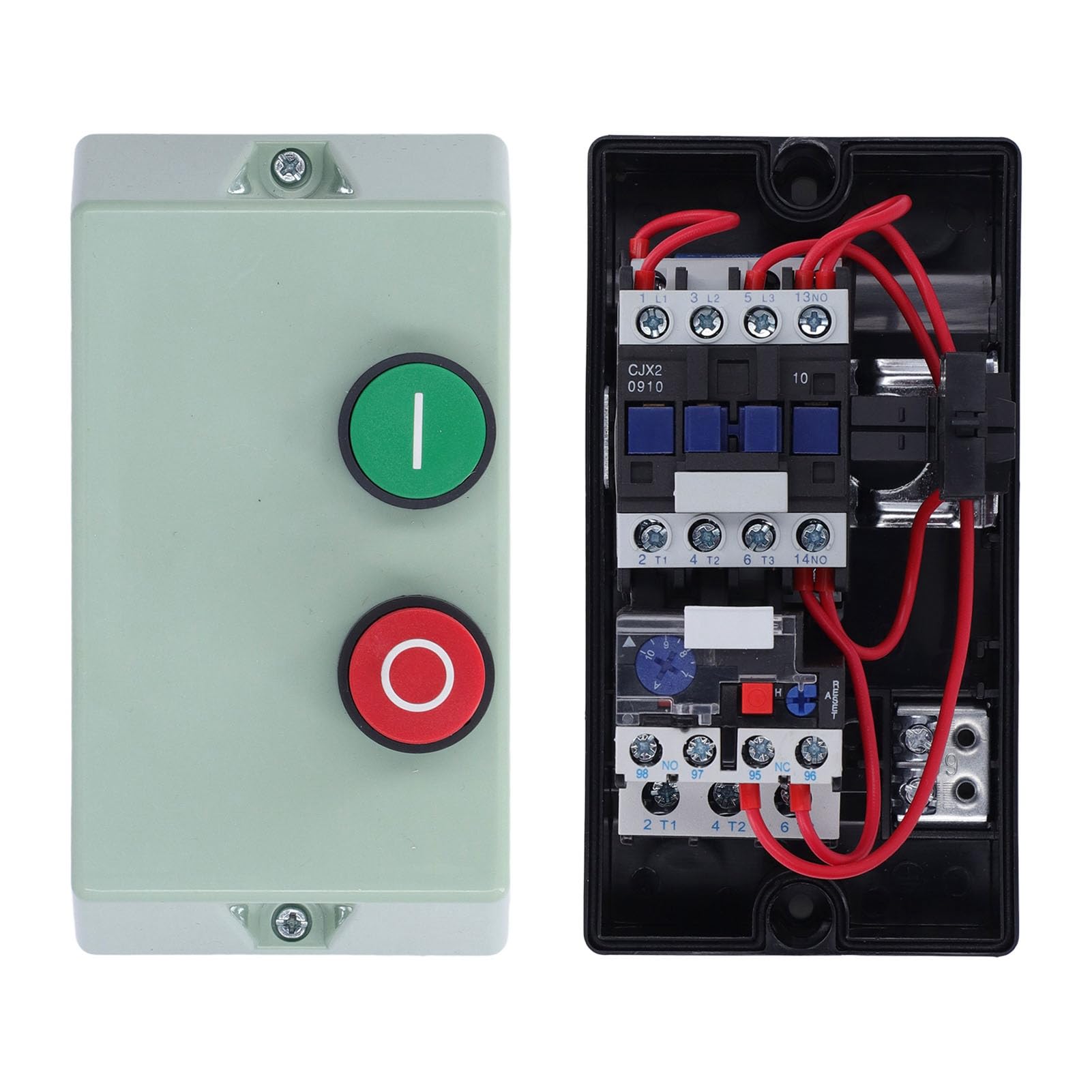 Démarreur de Moteur triphasé, Interrupteur de Commande de démarrage de Moteur à Fonctionnement Facile Protection Intelligente à Double Usage pour compresseurs d'air