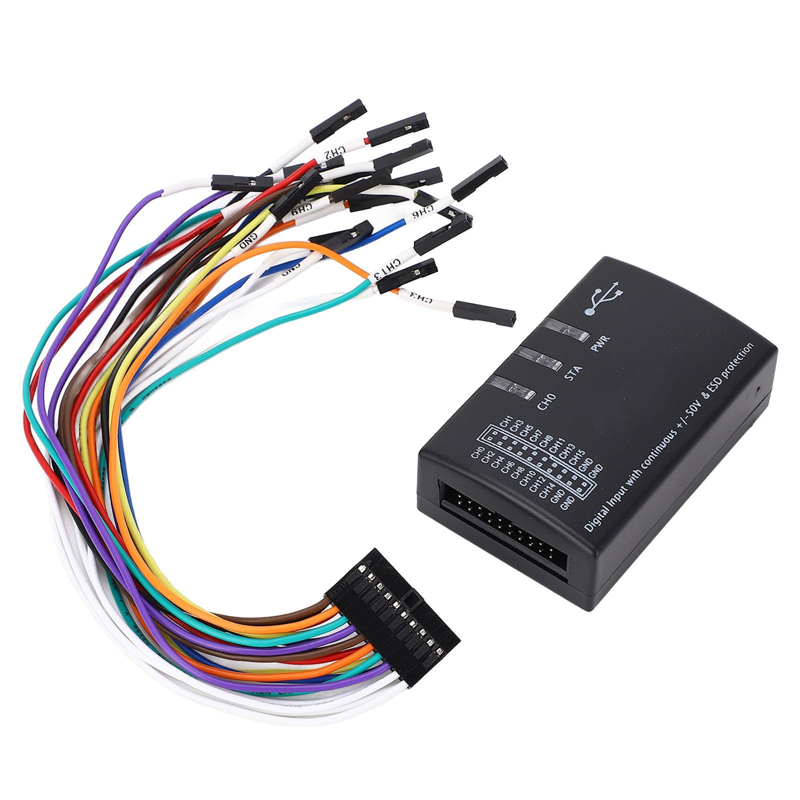 Analizador Lógico de 16 Canales Frecuencia de Muestreo de 100M Dispositivo Analizador Lógico USB Amplia Compatibilidad para