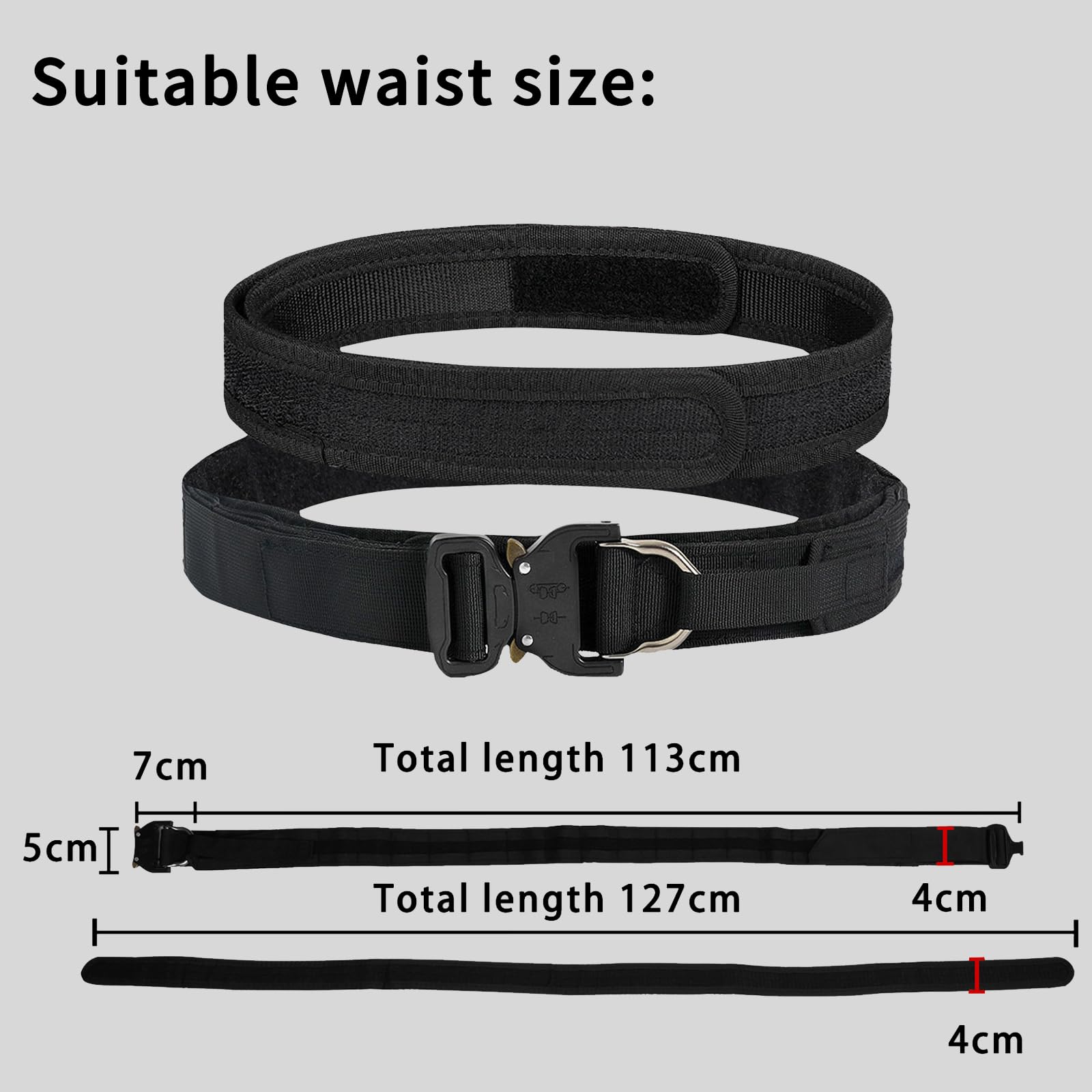 LJSQ Tactical Gun Belt,Quick Release Gun Belts for Men and Women,Tactical Heavy Duty Battle Belt with Anti-Slip Pad,Tactical Holster Belt?khaki?