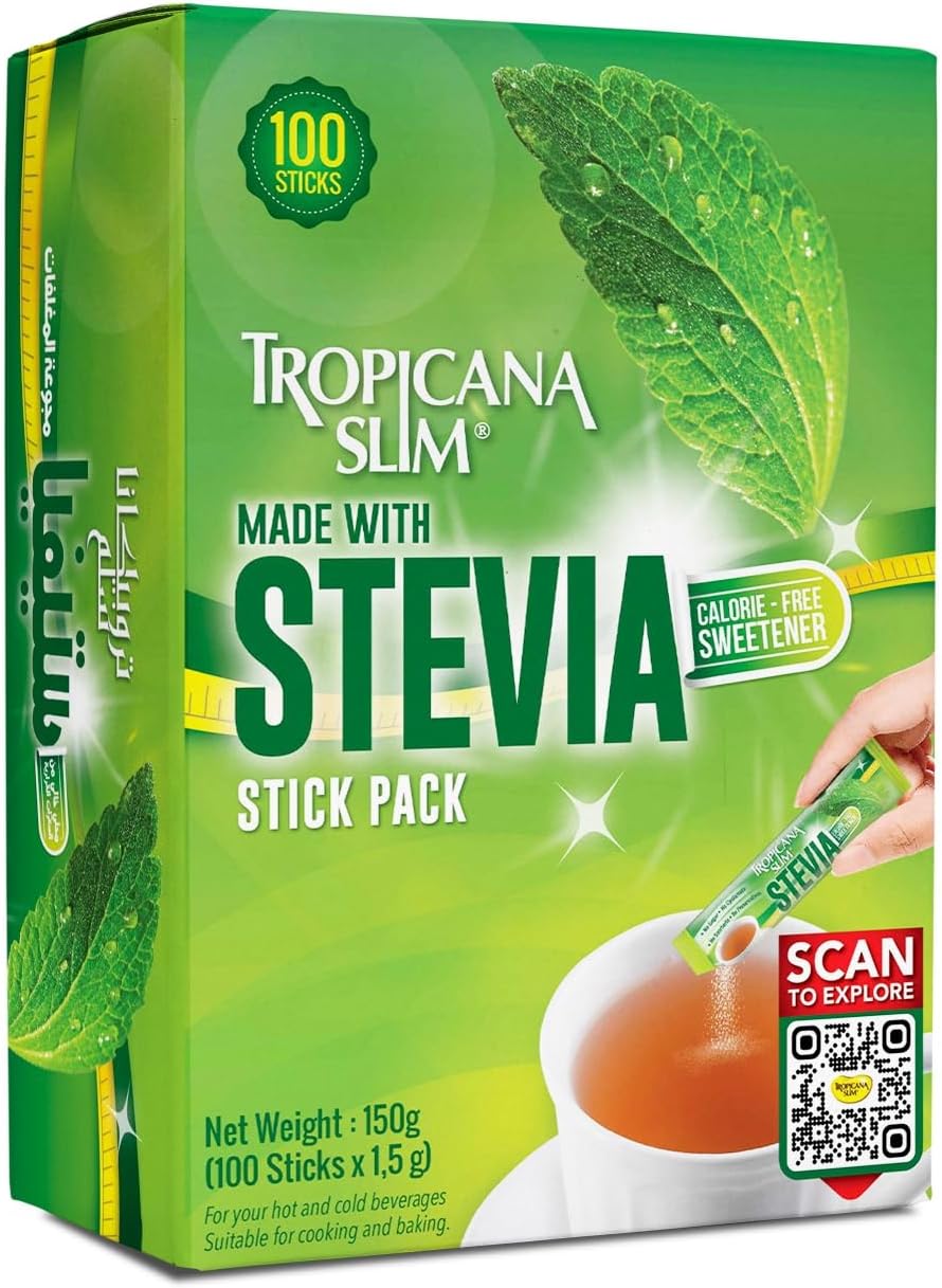 Tropicana Slim, Made with Stevia Stick Pack, 1.5 grams, 100 Sticks
