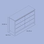 Storkcaft Alpin 6 Dressing de tiroir (blanc) – Poitrine de rangement élégante pour chambre, 6 Drawers spacieux avec poignées, coordonnées avec n'importe quelle chambre d'enfants ou bébé