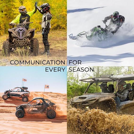 Cardo PACKTALK EDGE Off Road Vehicles, Snowmobile, Side x Side, ATV Communication for Every Terrain (Duo)