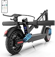 Aovowheel Folding Electric Scooter for Adults: 350W Motor, 19MPH Top Speed, 21-Mile Range, Dual Suspension & Brakes