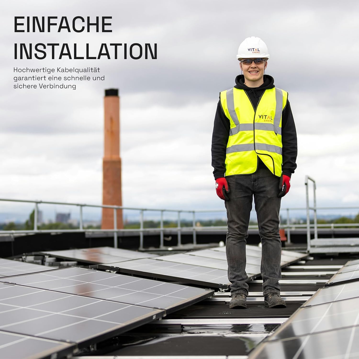 HB-DIGITAL 50m Solarkabel 6mm² H1Z2Z2-K inkl. 0% MwSt. gem. § 12 Abs. 3 UStG - TÜV Rheinland Zertifiziertes Flexibel UV PV Kabel Reines Kupfer 1500V DC für Solarpanel - Schwarz