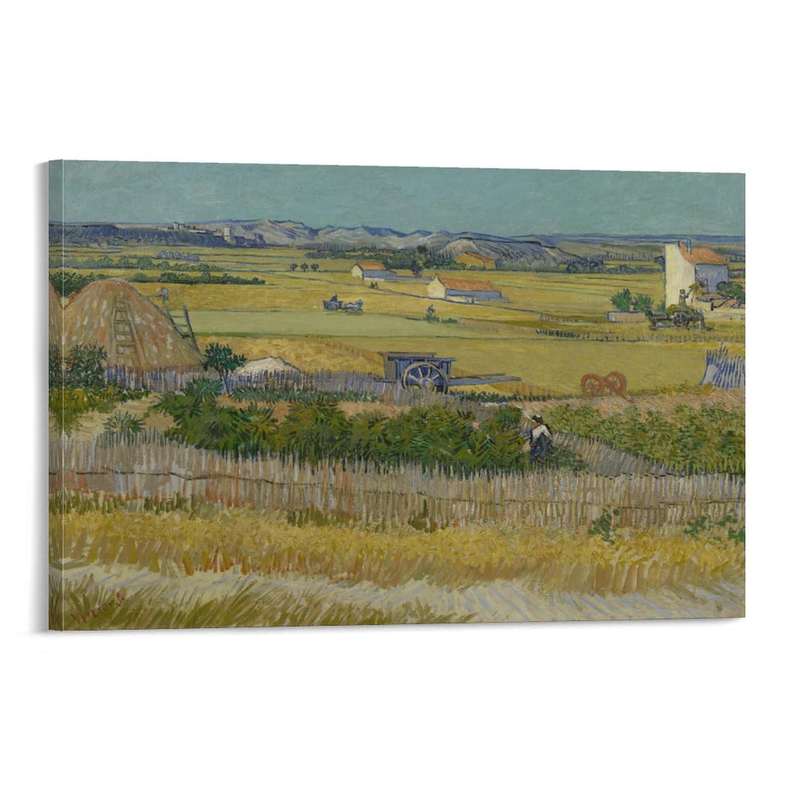 絵画　ゴッホ　「収穫（麦秋のクローの野）」　額装 Amazon｜「収穫（麦秋のクローの野）」Vincent Van Goghフィンセント