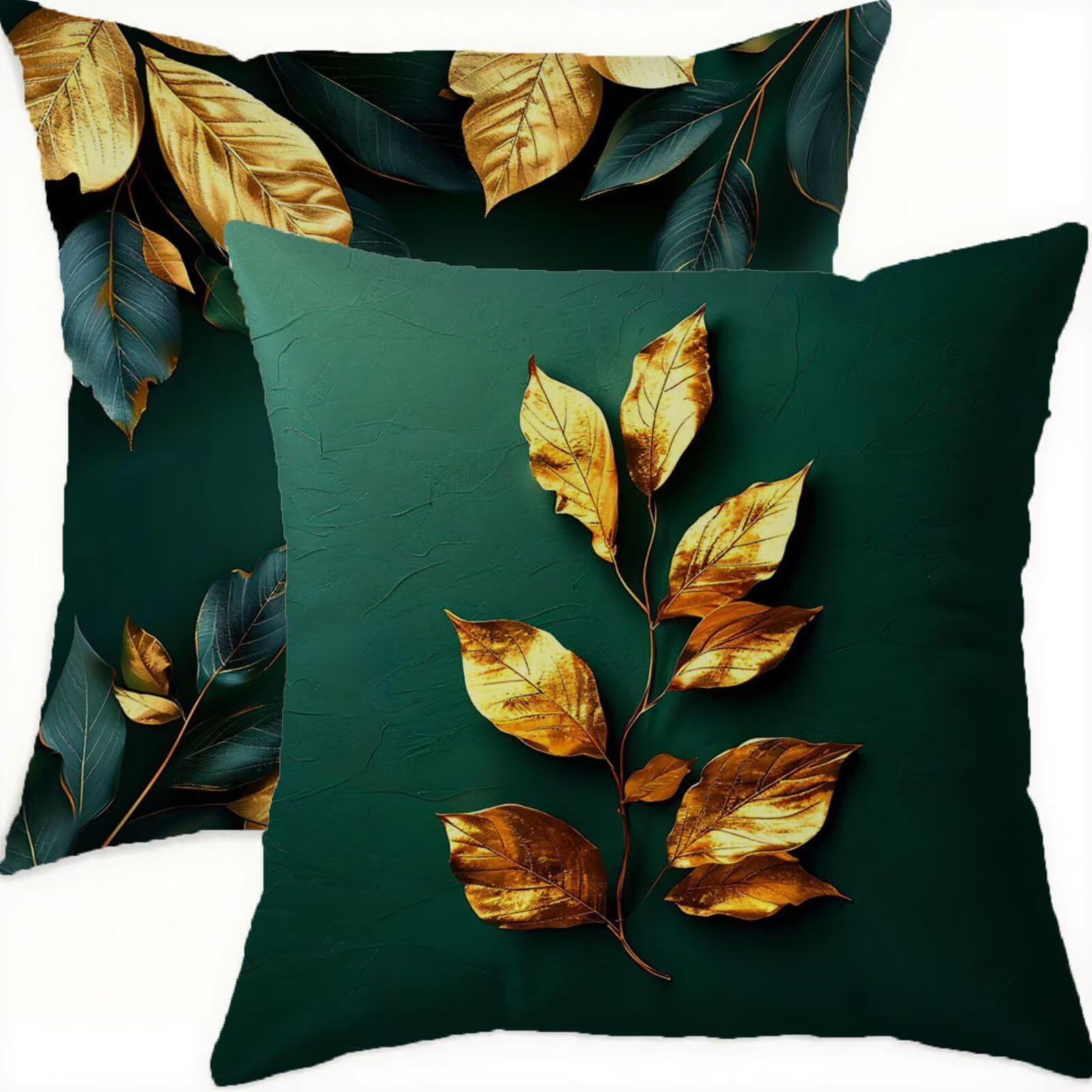 Housse coussin 75x75cm vintage vert pour décoration salon et chambre